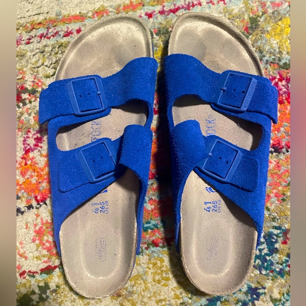 Birkenstock Arizona Ultra Blue Suede Size 41